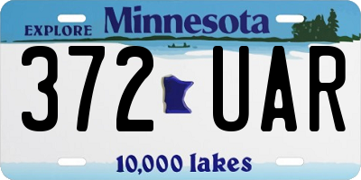 MN license plate 372UAR