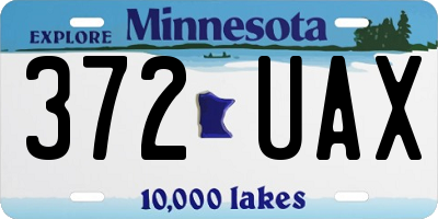 MN license plate 372UAX