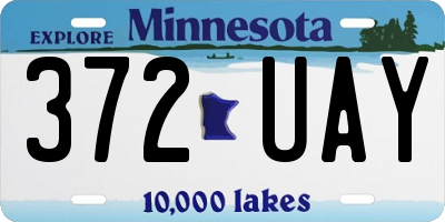 MN license plate 372UAY