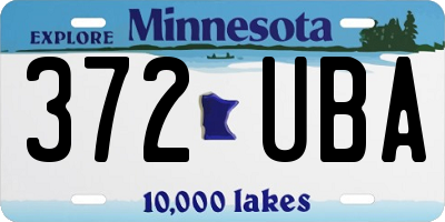MN license plate 372UBA
