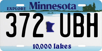 MN license plate 372UBH