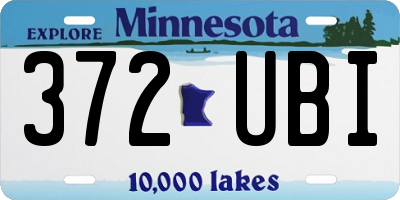 MN license plate 372UBI