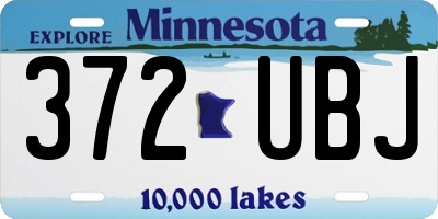 MN license plate 372UBJ