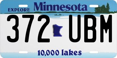 MN license plate 372UBM