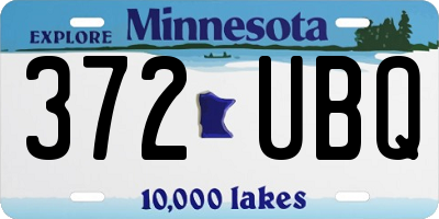 MN license plate 372UBQ