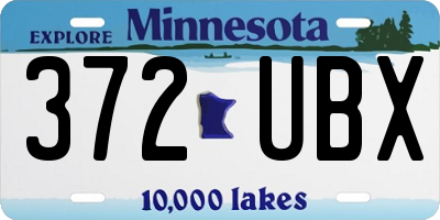 MN license plate 372UBX
