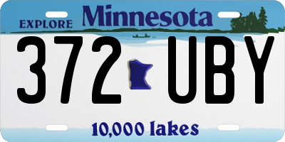 MN license plate 372UBY