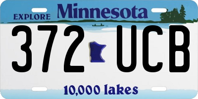MN license plate 372UCB
