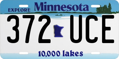 MN license plate 372UCE