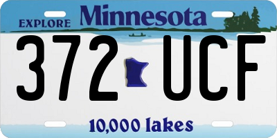MN license plate 372UCF