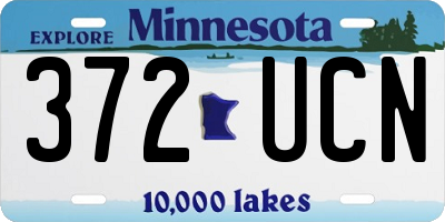 MN license plate 372UCN