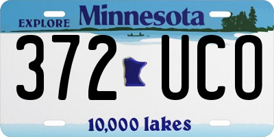 MN license plate 372UCO