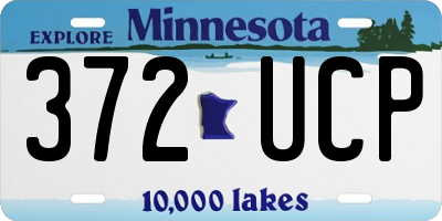 MN license plate 372UCP
