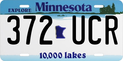 MN license plate 372UCR