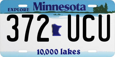 MN license plate 372UCU