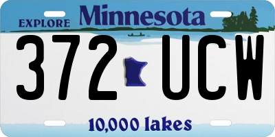 MN license plate 372UCW