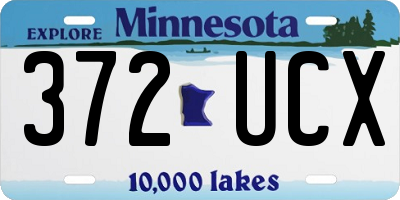 MN license plate 372UCX