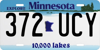 MN license plate 372UCY