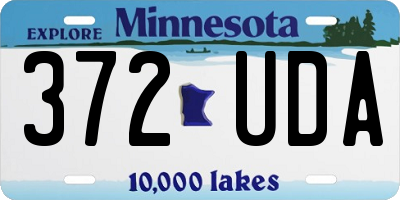 MN license plate 372UDA