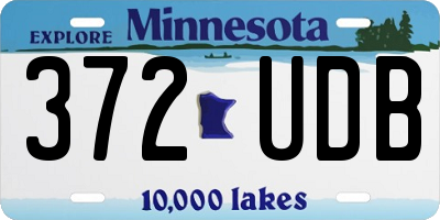 MN license plate 372UDB