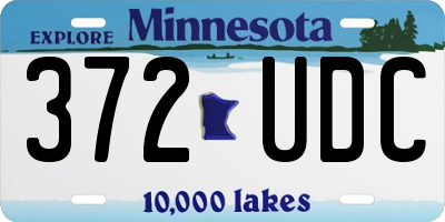 MN license plate 372UDC
