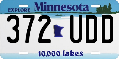 MN license plate 372UDD