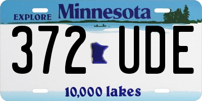 MN license plate 372UDE