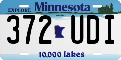 MN license plate 372UDI