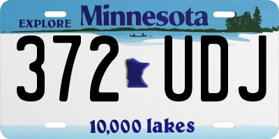 MN license plate 372UDJ