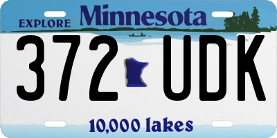 MN license plate 372UDK