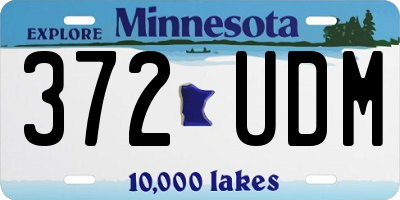MN license plate 372UDM