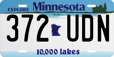 MN license plate 372UDN