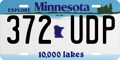 MN license plate 372UDP
