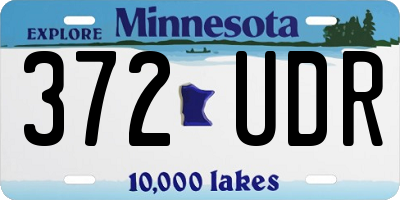 MN license plate 372UDR