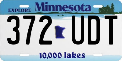 MN license plate 372UDT