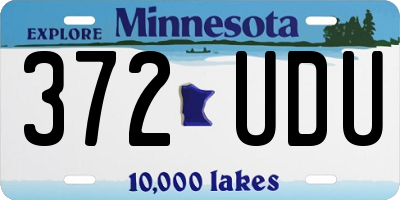 MN license plate 372UDU