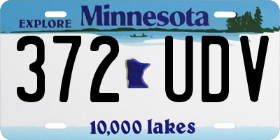 MN license plate 372UDV