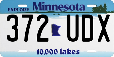 MN license plate 372UDX