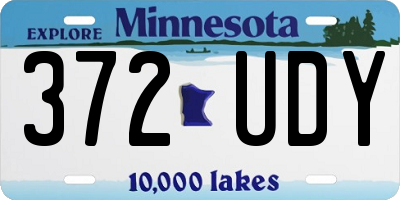 MN license plate 372UDY