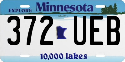 MN license plate 372UEB