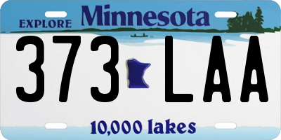 MN license plate 373LAA