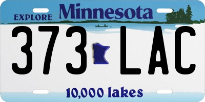 MN license plate 373LAC