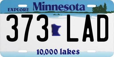 MN license plate 373LAD