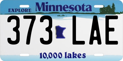 MN license plate 373LAE