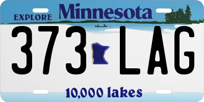 MN license plate 373LAG