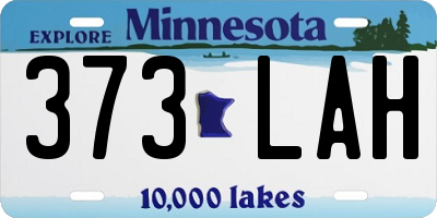 MN license plate 373LAH