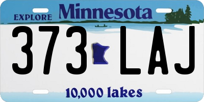 MN license plate 373LAJ