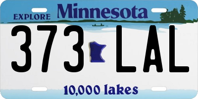 MN license plate 373LAL