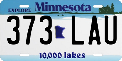 MN license plate 373LAU