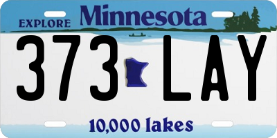 MN license plate 373LAY
